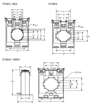 Mechanical Drawing - ATC Diversified Electronics CT Current Transformers